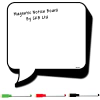 CKB Ltd® - Pizarra magnética con forma de bocadillo de cómic y rotuladores - Ideal para poner notas y planificadores en…